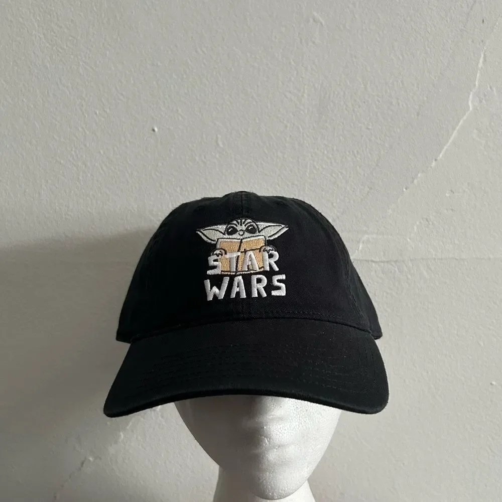 Disney Star Wars Baby Yoda Grogu Black Baseball Cap Hat One Size